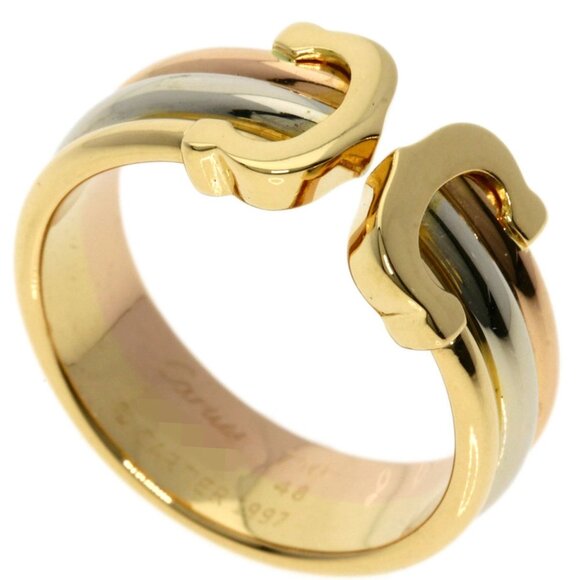 Cartier Jewelry - CARTIER 18k Gold 2C Trinity Ring #48